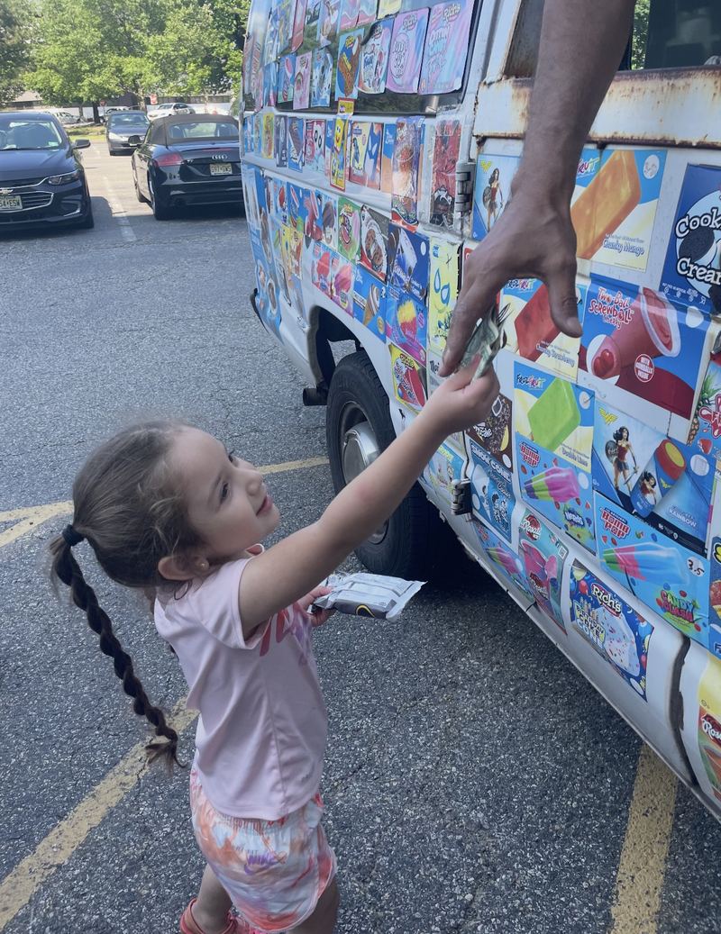 A visit from the ice cream truck.