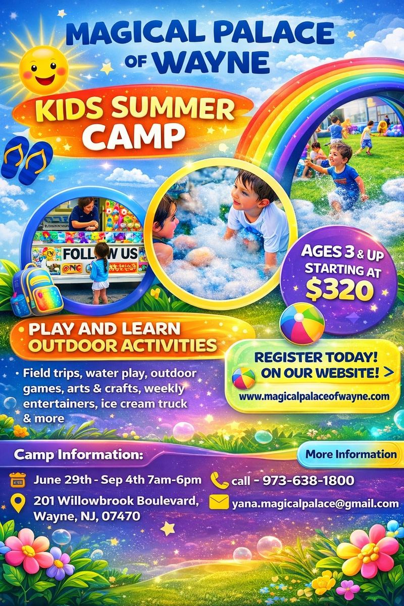Magical Palace of Wayne Kids Summer Camp flyer